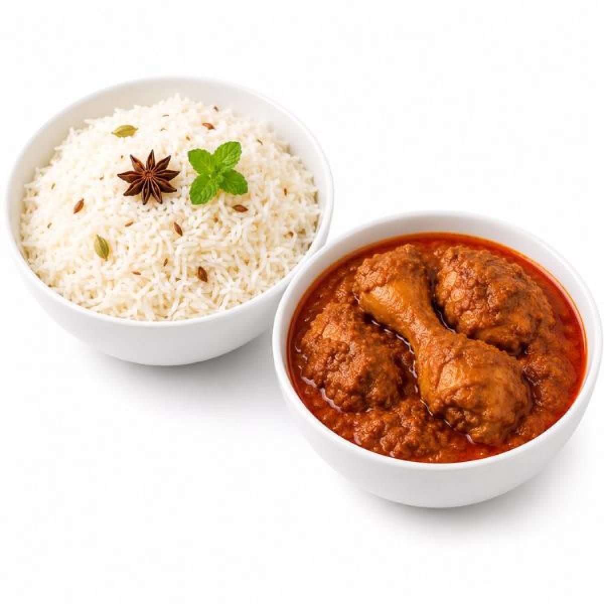 Nei Choru & Nadan Kozhi Curry