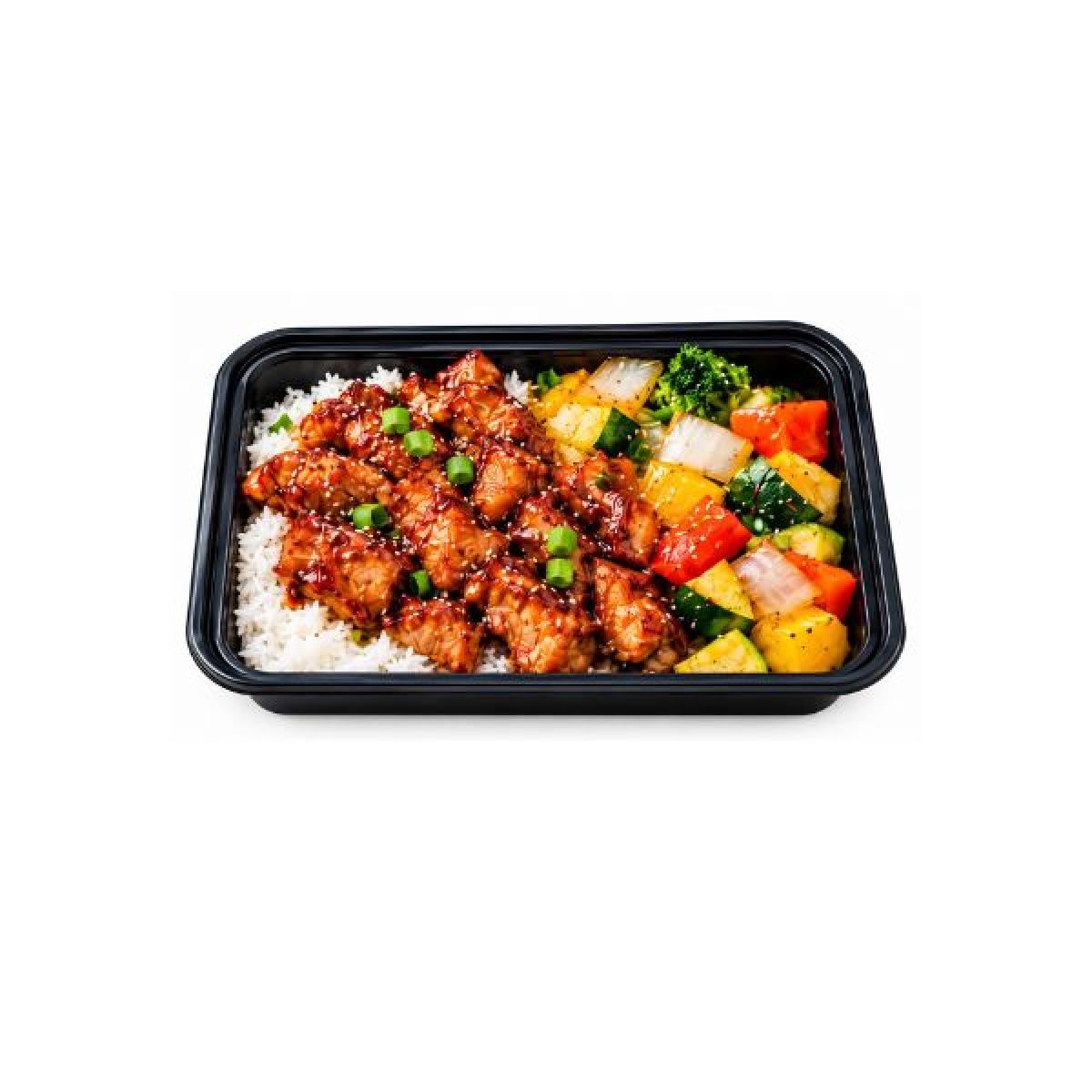  Chicken Teriyaki Rice Bowl with Mixed Veggies
