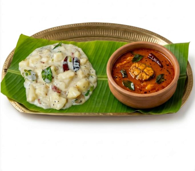 Pal Kappa With Fish Curry