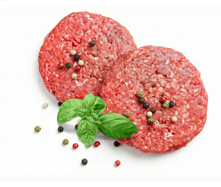 Beef burger patties